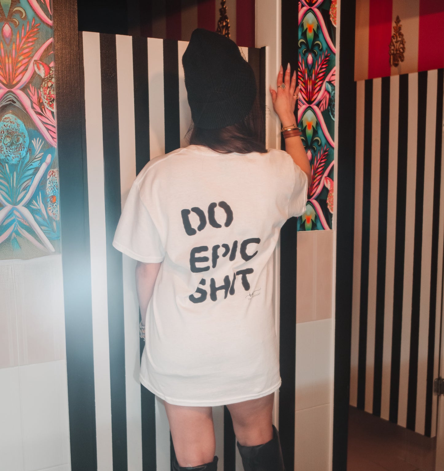 Do Epic Shit - White Tee (Black Ink)*