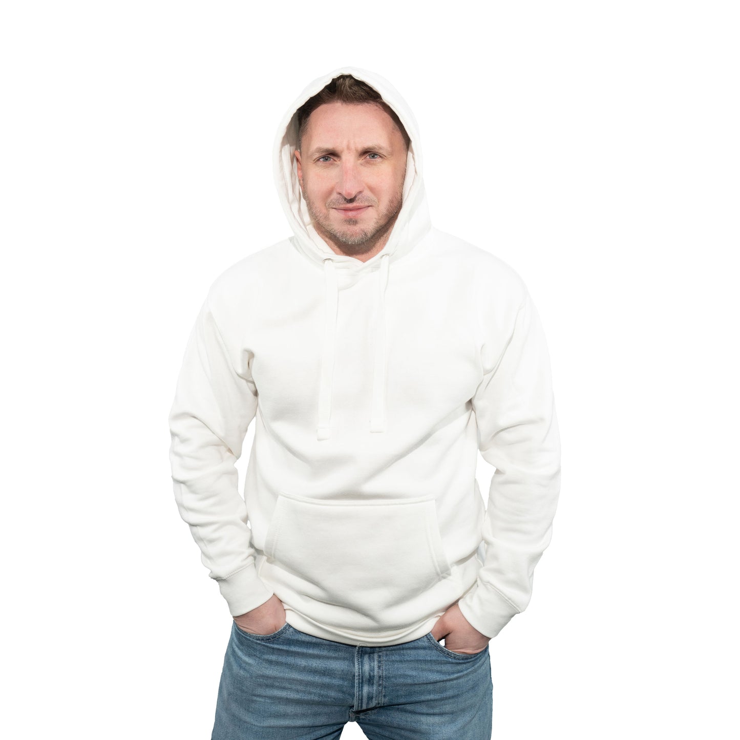 F*CK NORMAL - White Hoodie (Blue Ink)