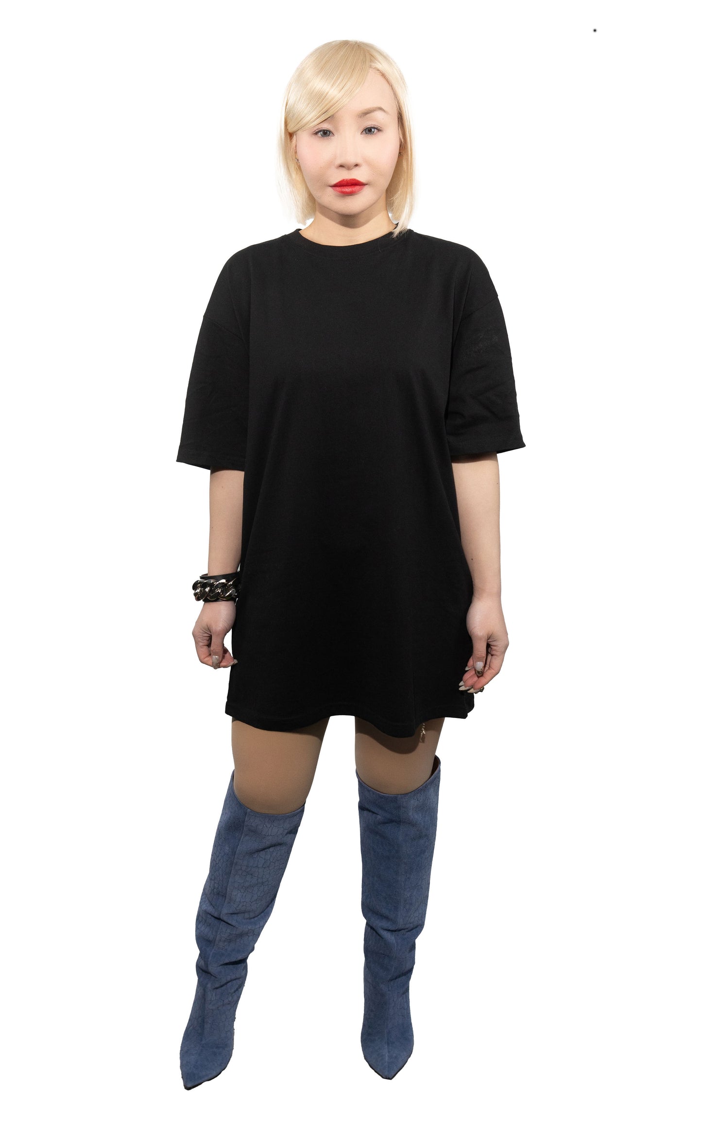 I Was Joking - White/Black Tee (Blue Ink)