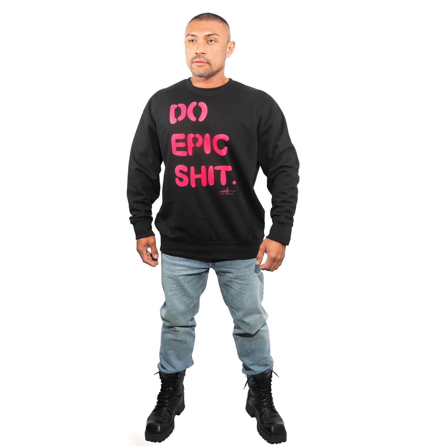 Do Epic Shit - Black Pullover (Neon Pink Ink)