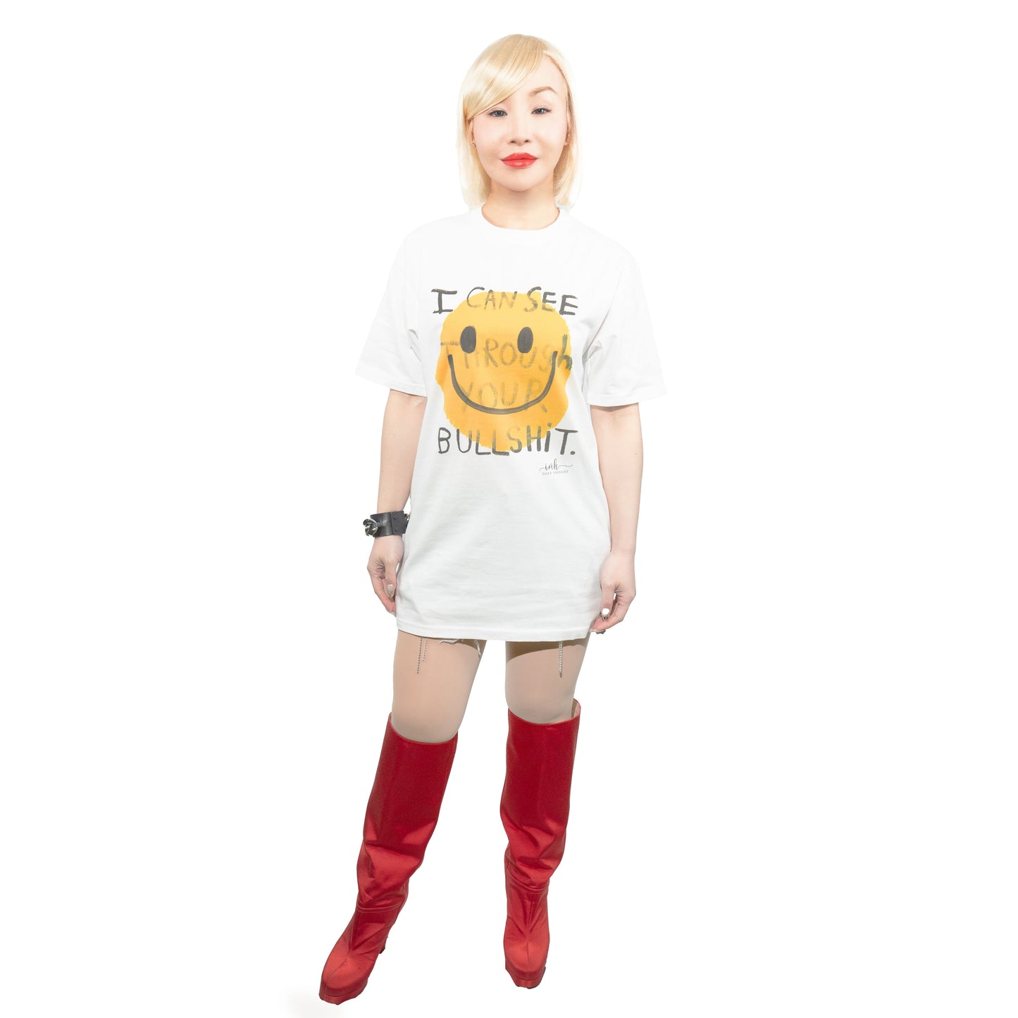 See Through Your Bullshit - White Tee (Nicholas Megalis Collab)